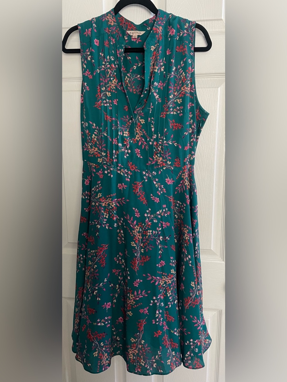 Nanette Lepore Teal Floral Sleeveless Dress